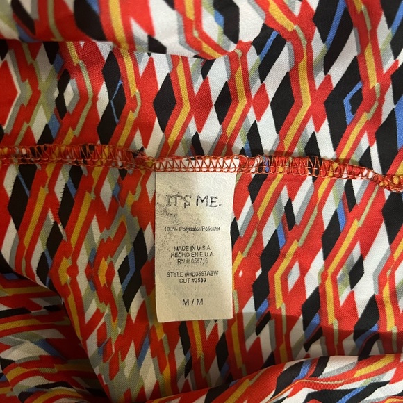 Geometric Print Tunic Top/Mini Dress - Picture 12 of 13